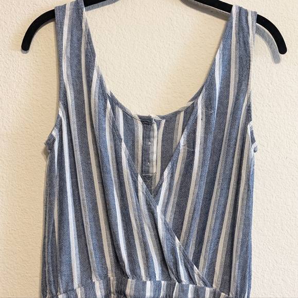 Cloth & Stone Chambray Cropped Wide Leg Romper Size X-small - Picture 5 of 8